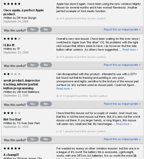 Apple Store Reviews by Customers